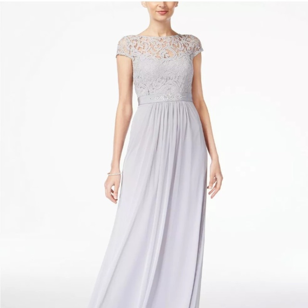 Adrianna Papell gray bridesmaid dress NEW size 10